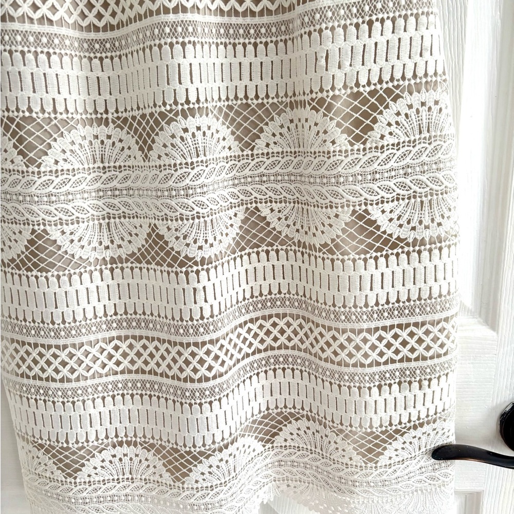 WHBM Elegant White off Lace Dress - Picture 5 of 9